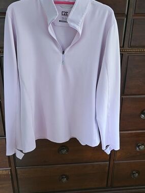 Cutter & Buck Women's Traverse Style Quarter Zip Pullover  Light Pink Size XXL